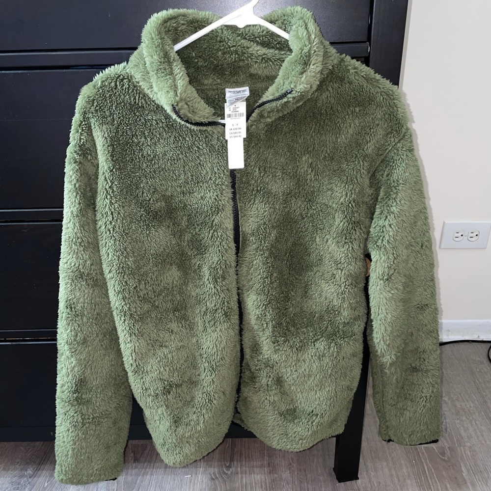 Fuzzy warm teddy jacket